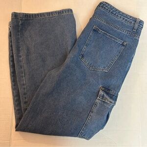 Cabi 1850 Wide Leg High Rise Cargo Jeans Women Juniors 11